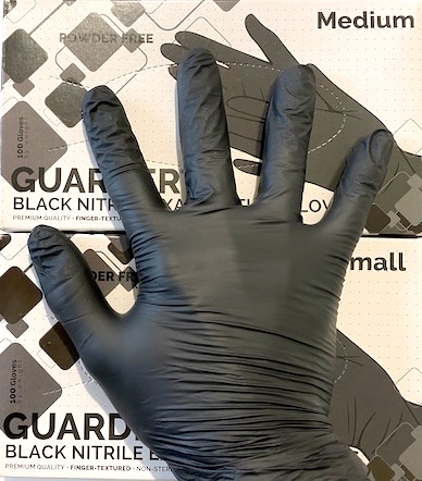 Fekete nitril gumikesztyű (Maxter/Guarder - 100db)