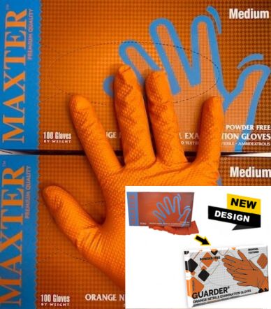 Narancs (8,4g) nitril gumikesztyű (Maxter/Guarder - 90/100db)