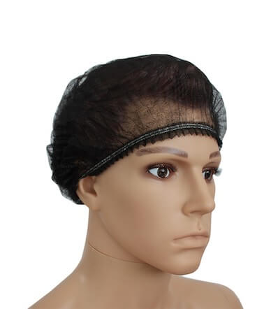 Hajháló harmónikás PP, Fekete (100db)