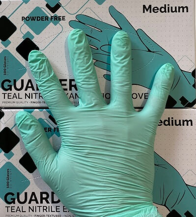 Zöld nitril gumikesztyű (Guarder - 100db)