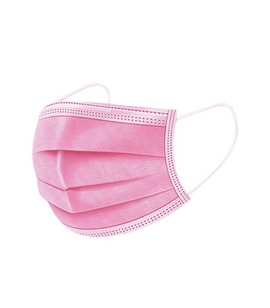 Szájmaszk, Rózsaszín, 3 rétegű (50db)